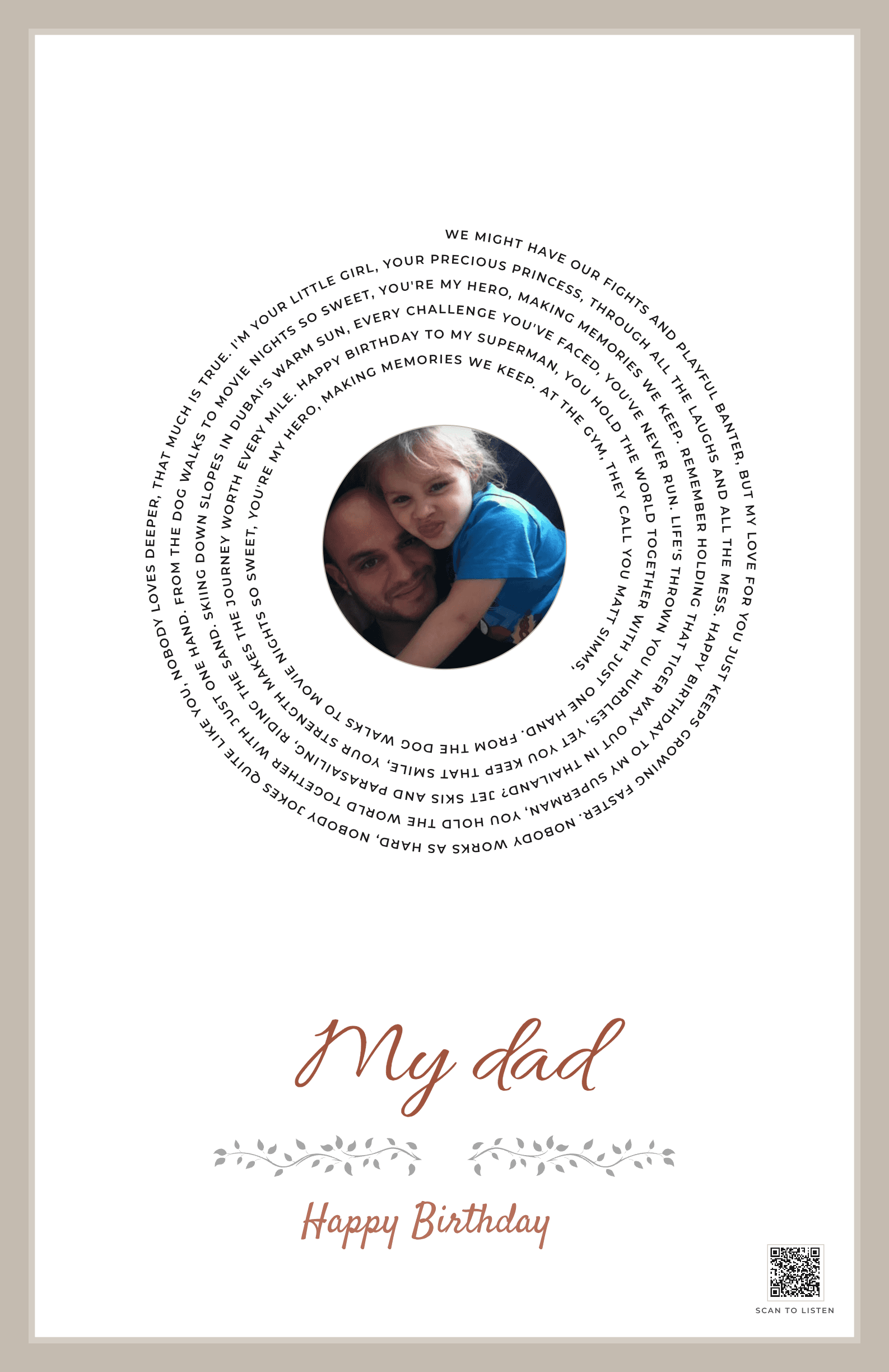 Dad, My Superman on Your Birthday